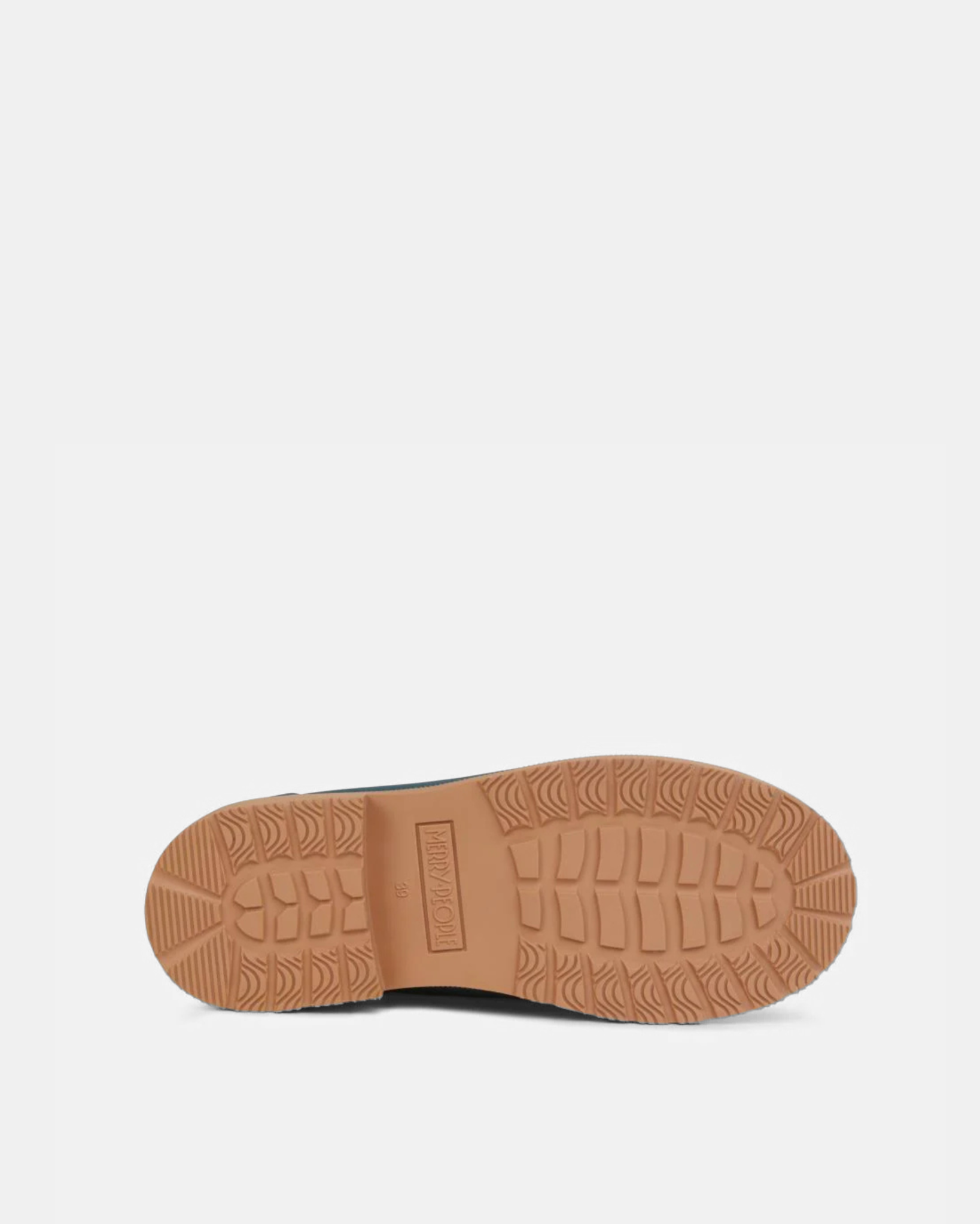  Brown rubber sole against light grey background 