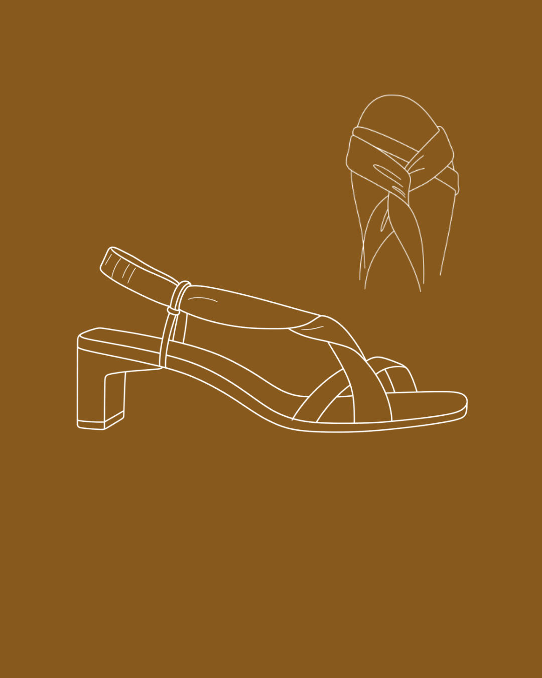 Nikita Heeled Sandal, Tostado Leather