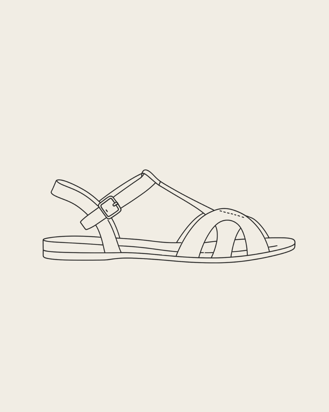 Coclico Austin Sandal, Latte Macchiato Leather