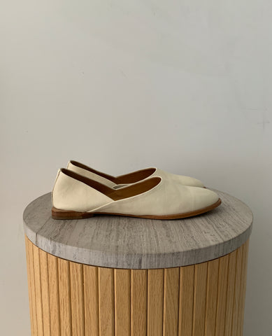 Warehouse Sale Henri Flats Ivory Leather Ivory Leather 37