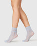 Swedish Stockings Erica Crochet Socks Dusty Blue 2