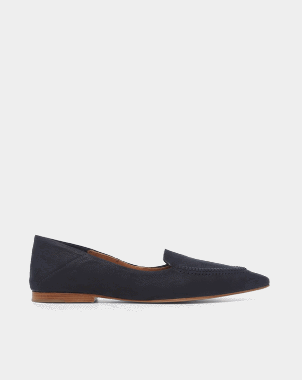 A gift of the Coclcio Chance loafer with the heel counter colapsing to show it can be worn as a babouche.