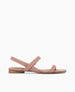 Side view of the Fifi flat sandal in Deep Rose 1