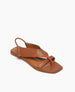 Angled view of the Finch Sandal in Cuoio, featuring a squared off toe and heel. 2