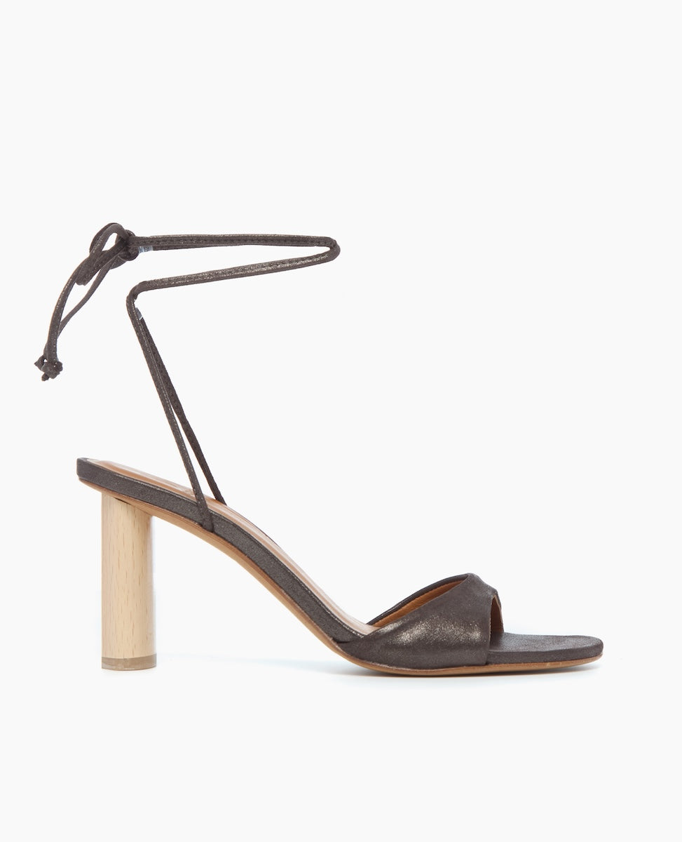Gilda heel in anthracite, side view