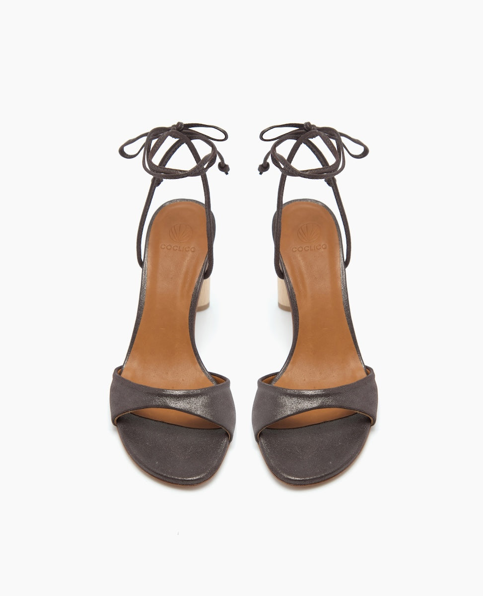 Gilda heel in anthracite, top view