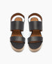 Rocco Clog Sandal in Black, Top View 3