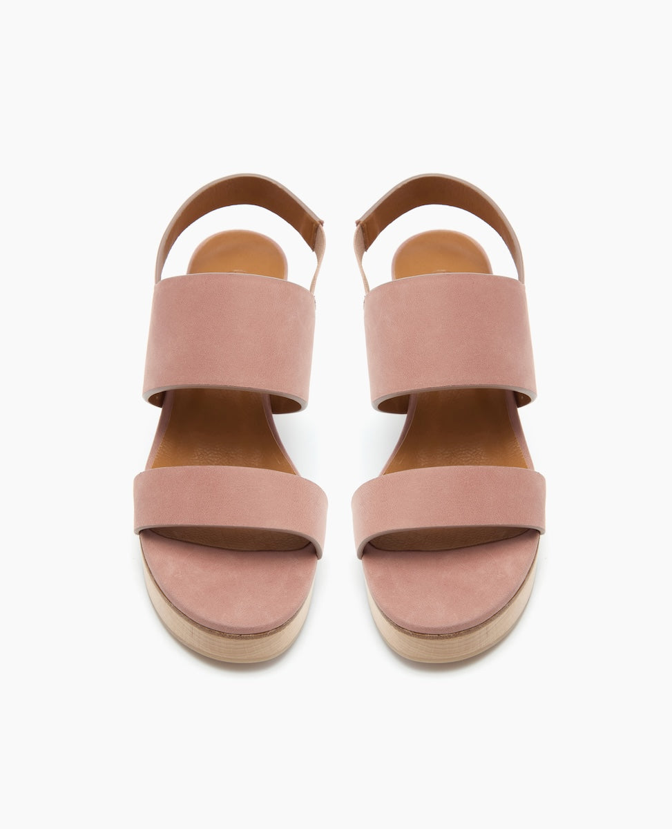 Top View of the Rocco clog sandal in Deep Rose
