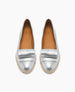 The Yale Opera Pump in Chateau Grey silver patent leather, top view 3
