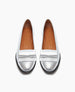 Front view of the Yale Loafer in Milky Way Patent: featuring a chic, flexible sole morphing this formal loafer silhouette into one supremely fit for an on-the-go lifestyle. 3