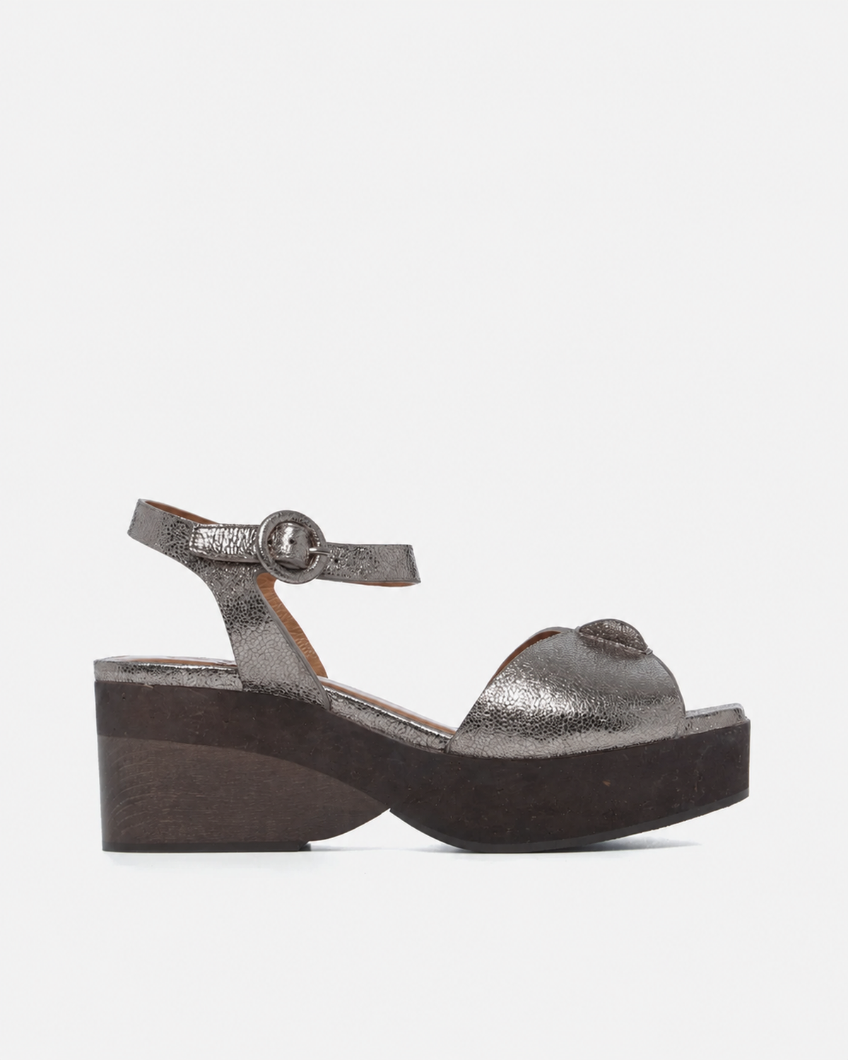 Acero Crinkled Metallic Leather
