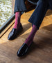 Swedish Stockings Ines Shimmery Socks Wine 4