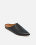 Black leather slip-on shoe on a white background 2