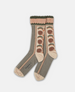 Pair of socks with flower pattern on a white background 2