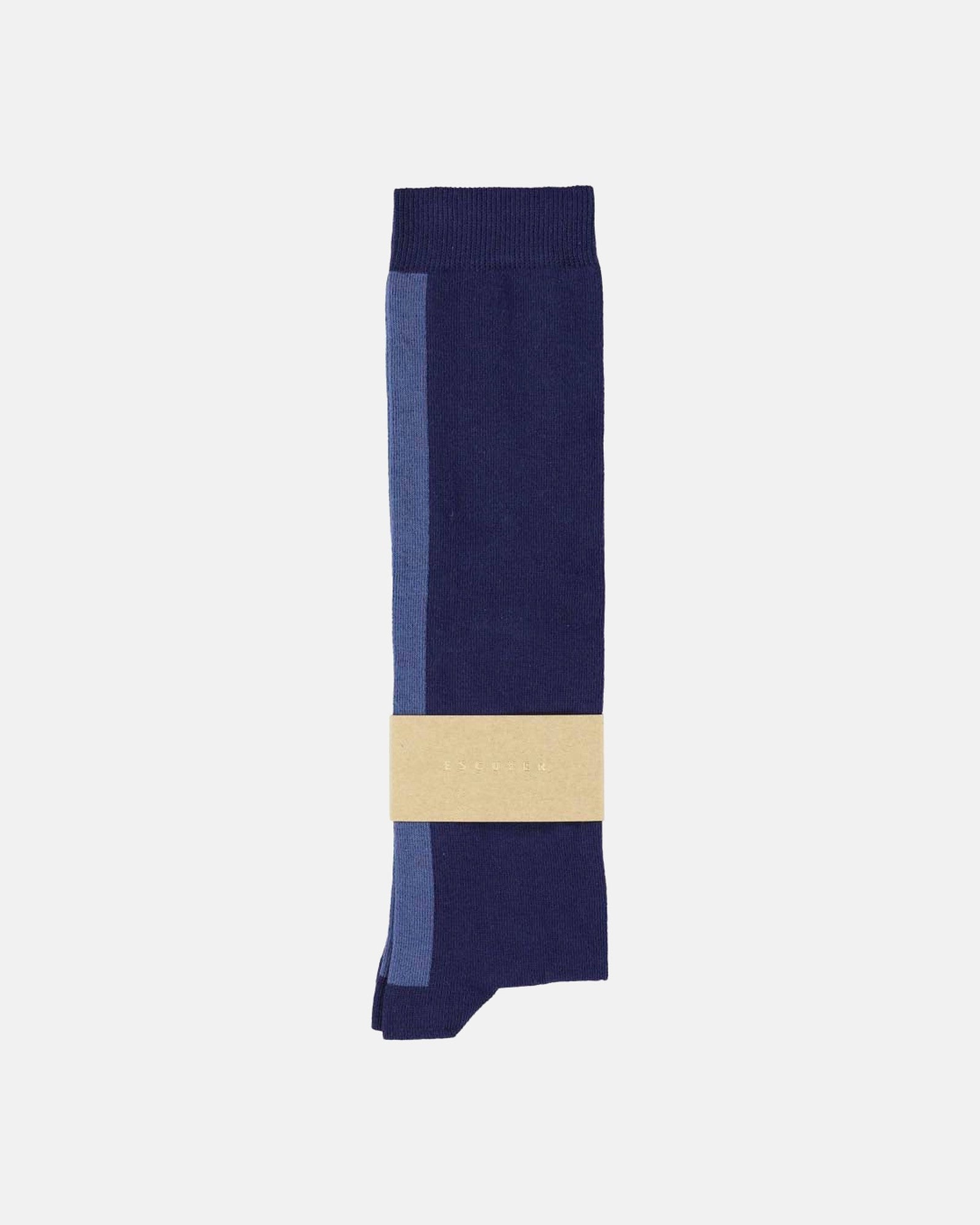 Escuyer blue and light blue knee high socks detail