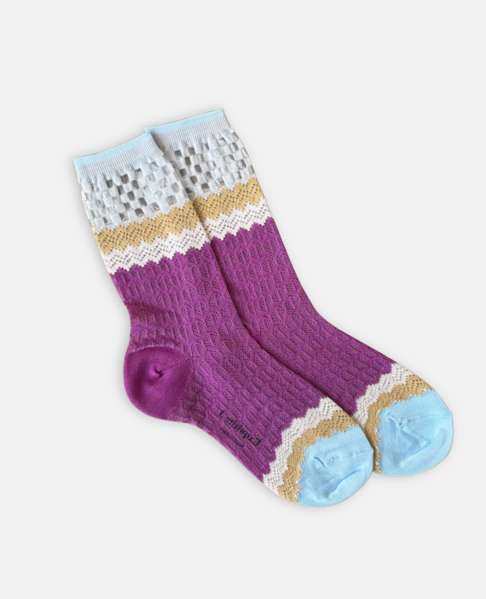 Exquisite J 'Holey Zig Zag' Socks