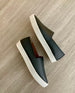 Rumi pointed loafer sneaker in deep sea, shown from the side 6