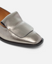 Silver loafer shoe on a white background 3