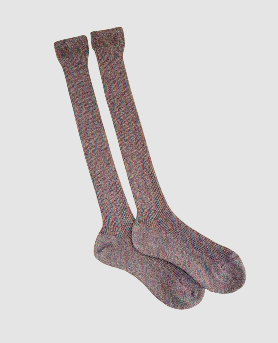 Maria La Rosa Glitter Knee-High Socks