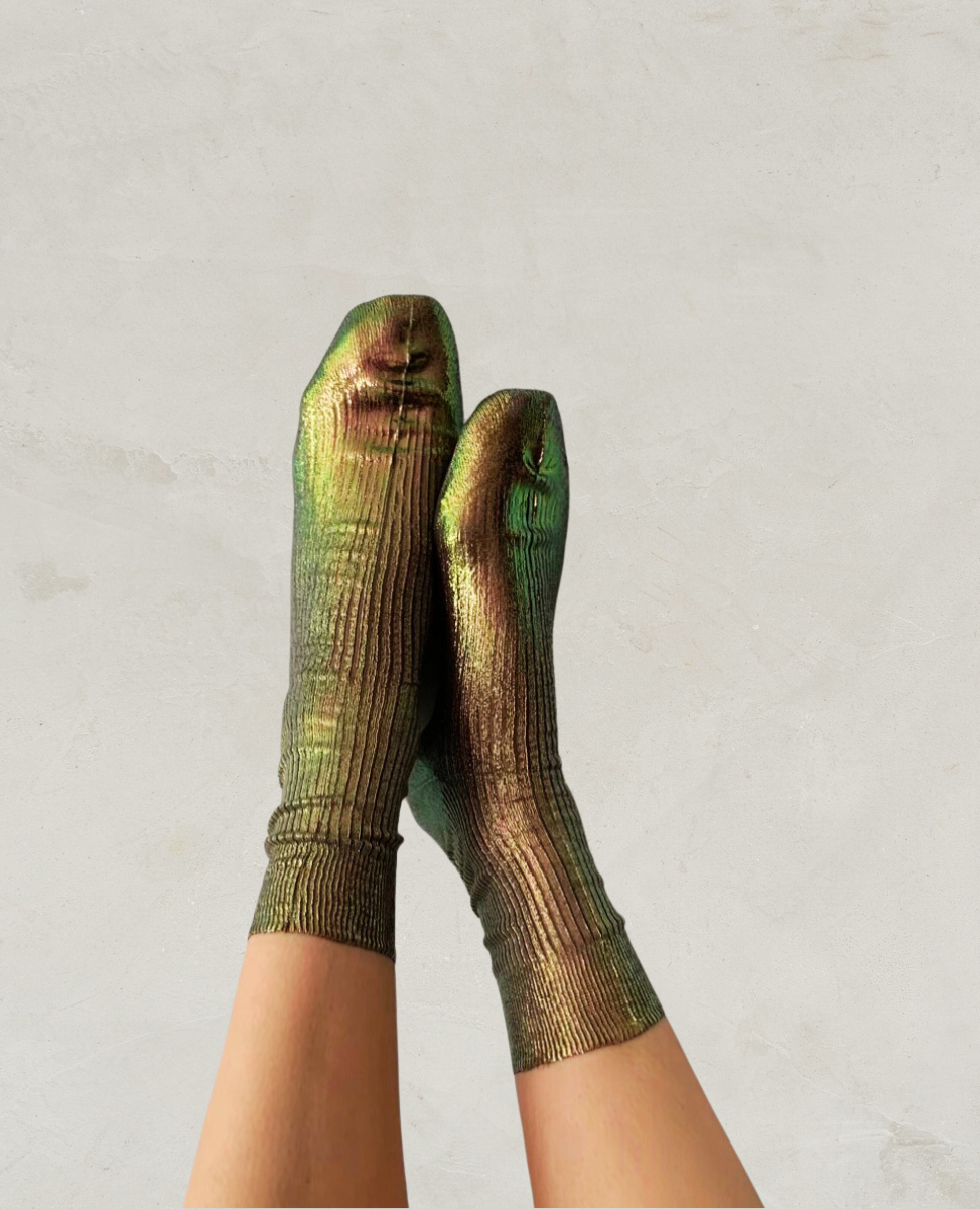 Maria La Rosa Nocciola Silk Socks