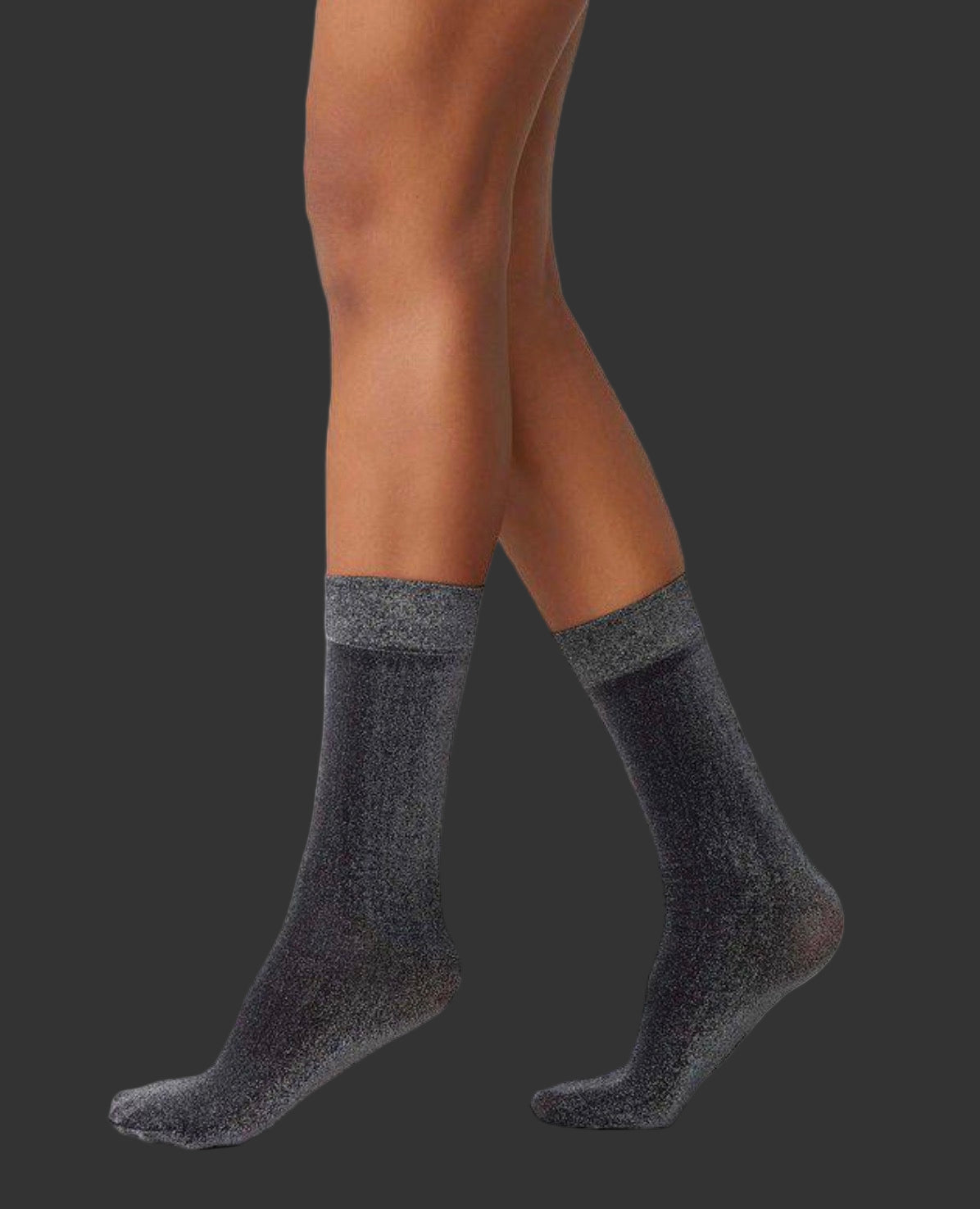 Swedish Stockings Ines Shimmery Socks Black