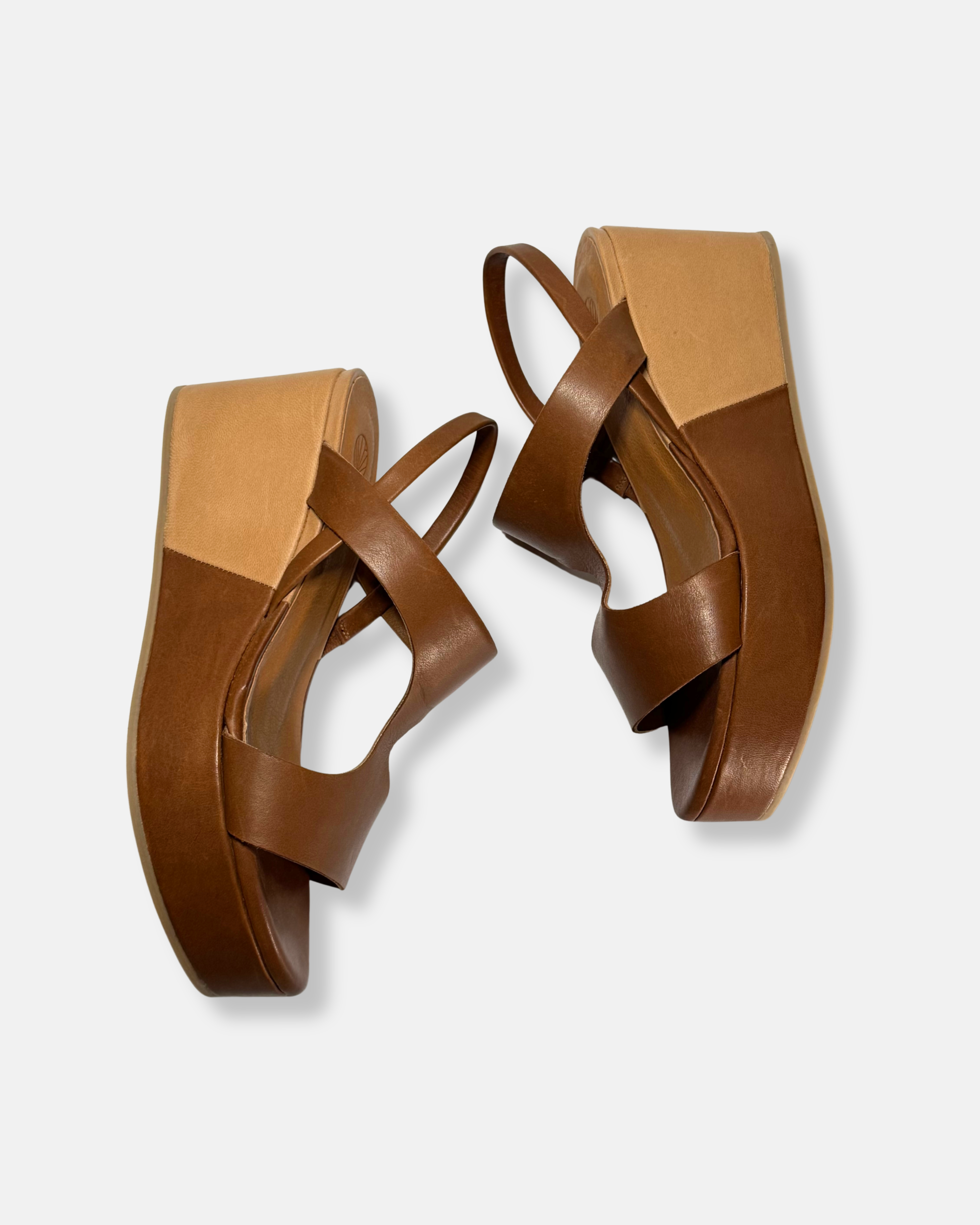 Archive Sale - Lamb Wedge Sandal Caramello / Camel