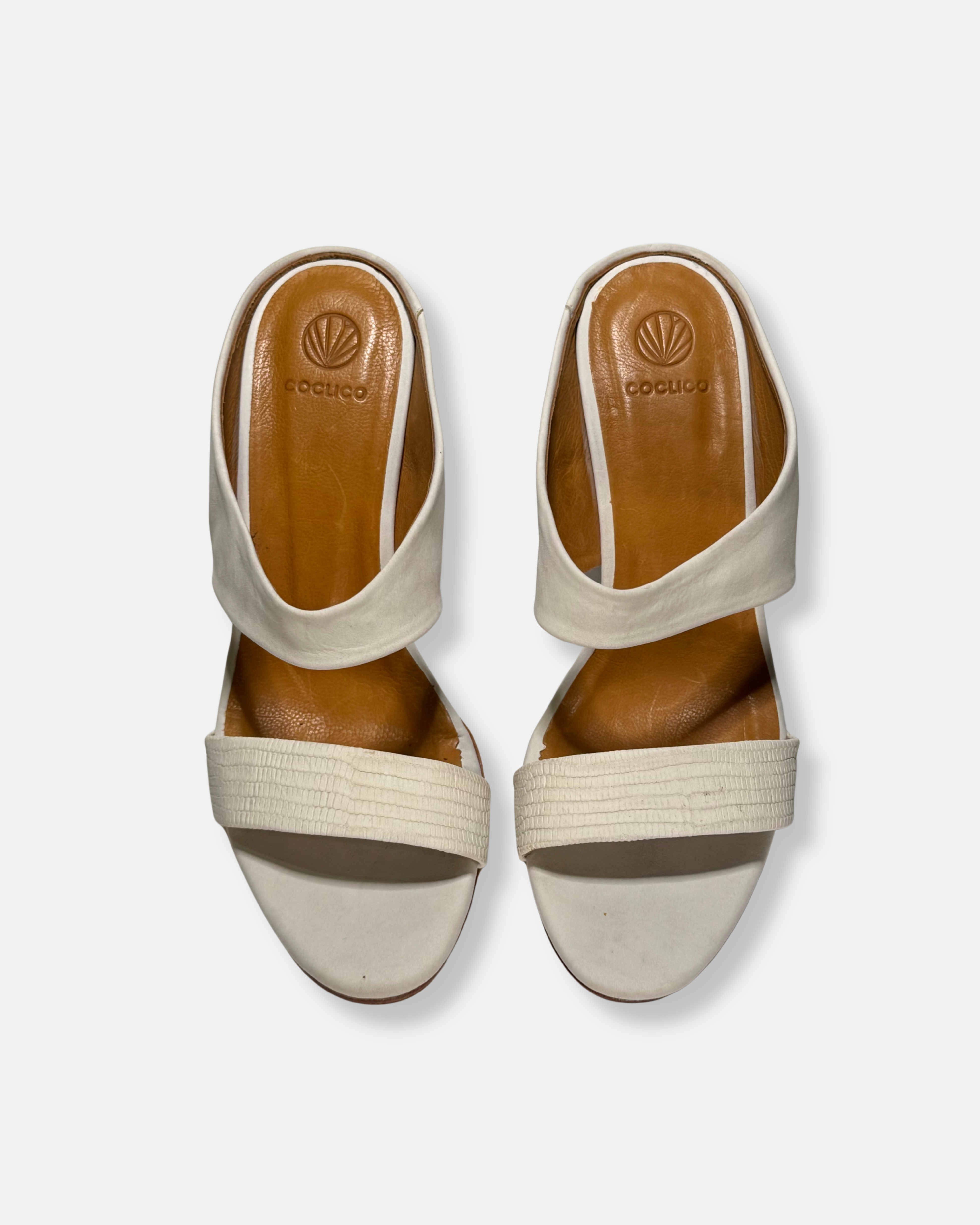 Archive Sale - Julian Wedge Sandal Powder White