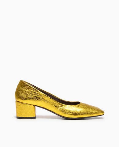coclico women's metallic citrine elda pump