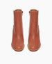 Babette Boot in Luggage leather: Round-toe, block heel bootie. Zip closure - top view. 3