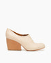 Coclico high-vamped womens wood heel in powder leather 1