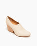 Coclico high-vamped women's wood heel in powder leather 3