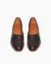 Top view: Coclico Henri Flat in Black leather: a flat slide-on style with high-vamped scooped throat line, round toe. 3