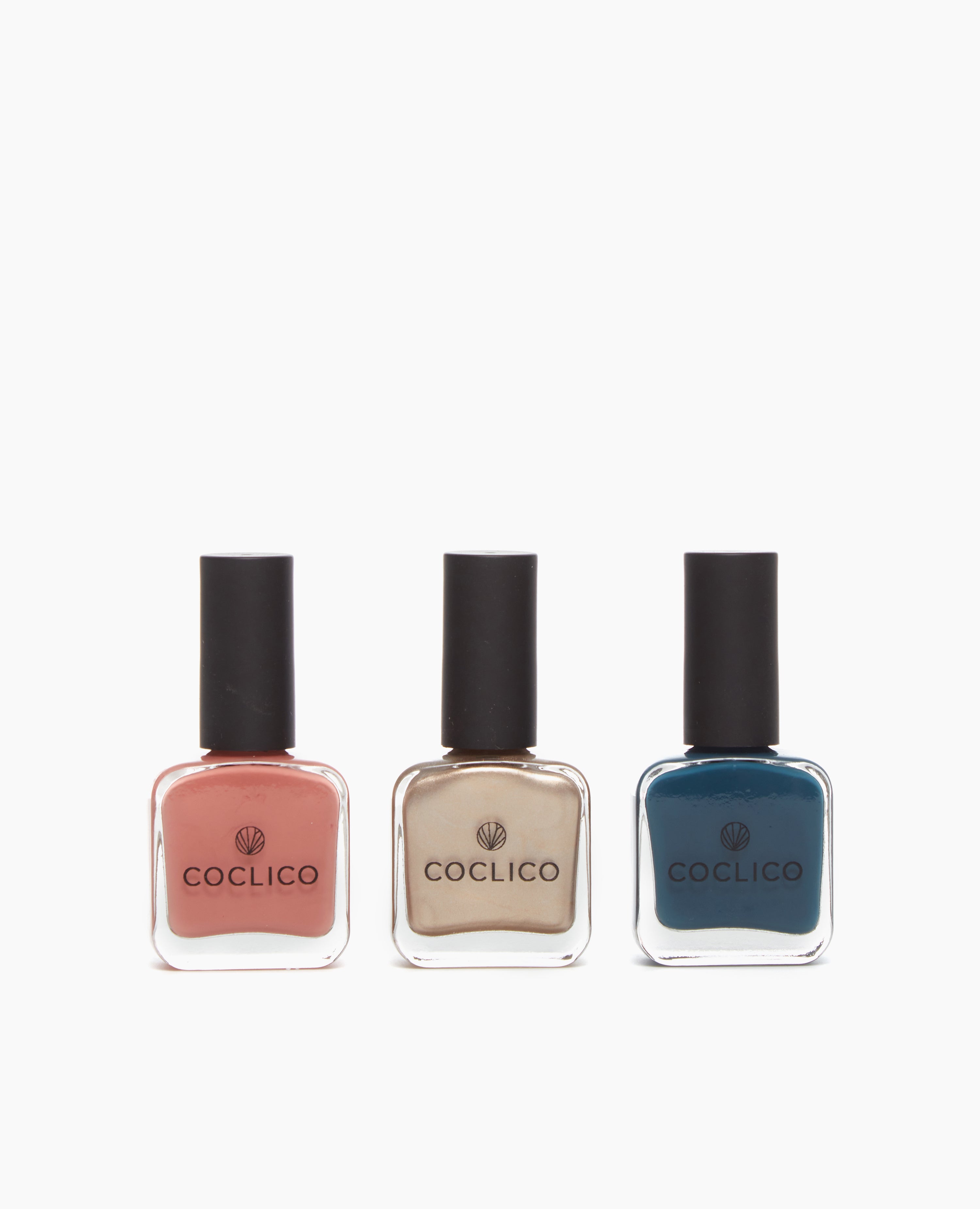 Coclico Nail Varnish - The Full Set: consisting of the three Series 2 nail varnish cooler, softer, warmer.  