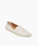 Coclico Udo Sneaker in Greige leather:cap-toe loafer style sneaker, low profile rubber sole, pointed toe - angle view.  3