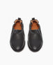 Front view of the Yano Flat in Deep Sea Leather: a classic high-vamped, slip-on flat. 5