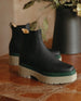 Pair of Coclico Cappucho Boots in Black leather - close up, side view.  3