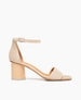 Coclico women's open toe two-piece pump in latte suede. Coclico shoes are sustainably made in Spain. 1