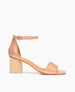 Coclico women's open toe two-piece pump in iridescent peach. Coclico shoes are sustainably made in Spain. 1