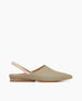 Coclico women's babouche inspired slingback flat in a neutral veg tanned leather. Coclico shoes are sustainably made in Spain. 1