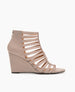 Coclico women's striking everyday strappy wedge in neutral Italian leather. Coclico shoes are sustainably made in Spain. 1