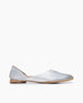 Coclico women's minimal and modern round toe flat in an iridescent metallic leather. Coclico shoes are sustainably made in Spain. 1